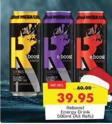 Reboost Energy Drink 500ml (All Refs)