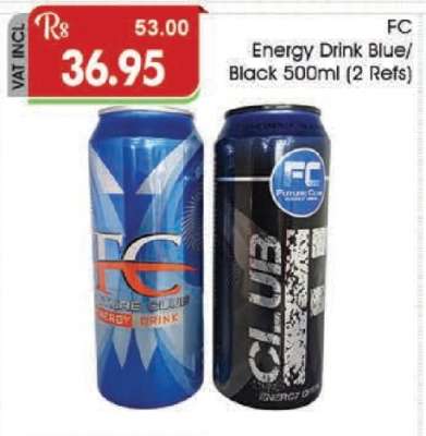 Fc Energy Drink Blue/Black 500ml (2 Refs)