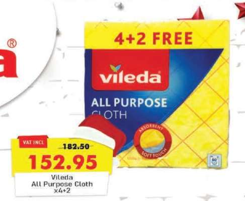 Vileda All Purpose Cloth x4+2