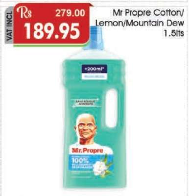 Mr Propre Cotton/Lemon/Mountain Dew 1.5lts