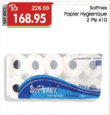 Softnex Papier Hygienique 2 Ply x10