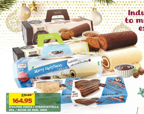 O'MAMMA CHOCO / STRACCIATELLA BOX / BUCHE DE NOEL 300G