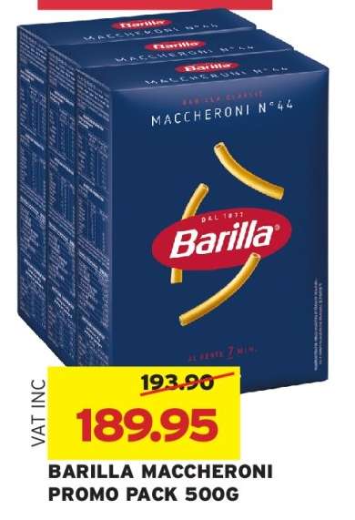BARILLA MACCHERONI PROMO PACK 500G