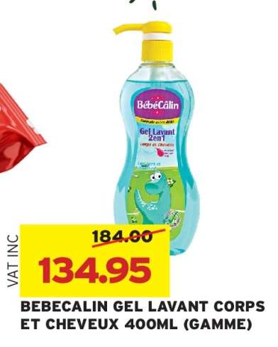 BEBECALIN GEL LAVANT CORPS ET CHEVEUX 400ML (GAMME)