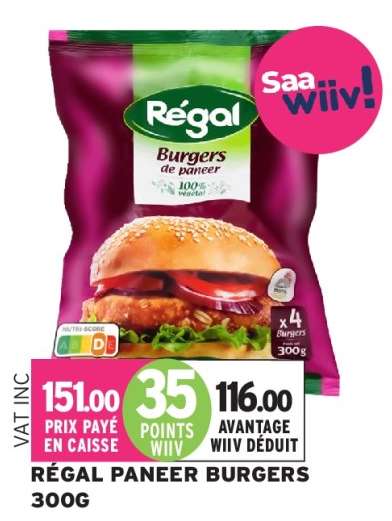 REGAL PANEER BURGERS 300G