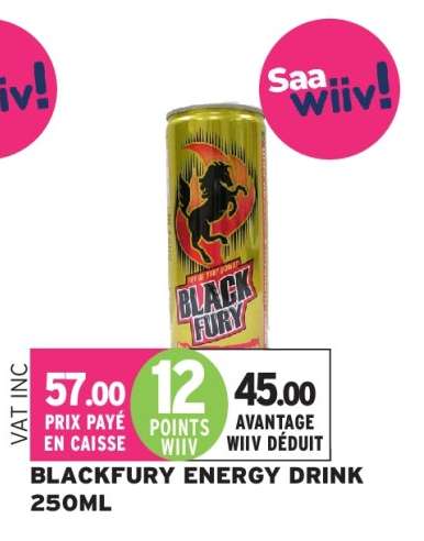BLACKFURY ENERGY DRINK 250ML