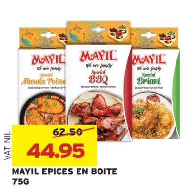 MAYIL EPICES EN BOITE 75G