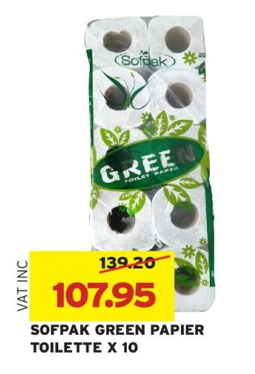 SOFPAK GREEN PAPIER TOILETTE X 10