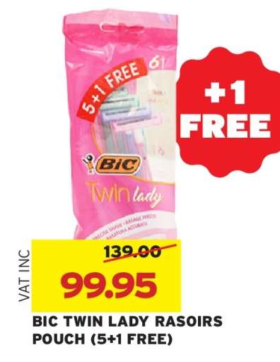 BIC TWIN LADY RASOIRS POUCH (5+1 FREE)
