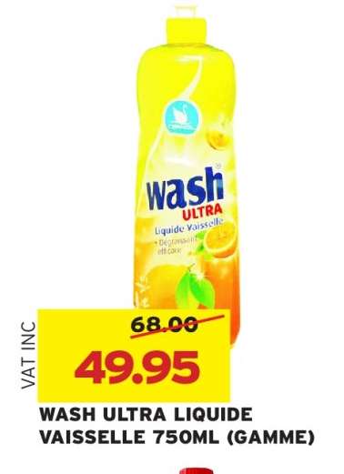 WASH ULTRA LIQUIDE VAISSELLE 750ML (GAMME)
