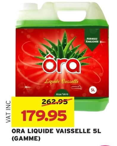 ORA LIQUIDE VAISSELLE 5L (GAMME)