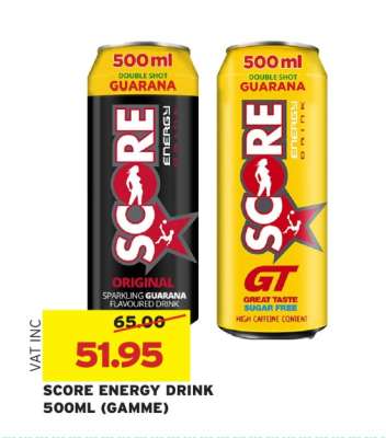 SCORE ENERGY DRINK 500ML (GAMME)