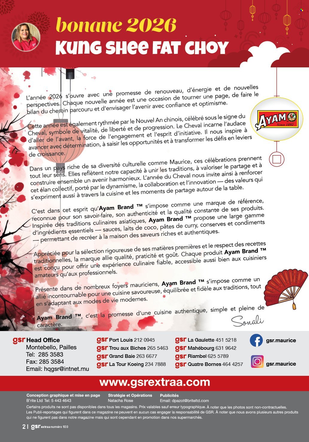 Catalogue GSR - 21/01/2026 - 17/02/2026. Page 2