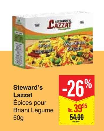 Steward’s Lazzat