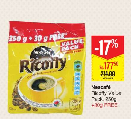 NESCAFE RICOFFY VALUE PACK 250G + 30G FREE