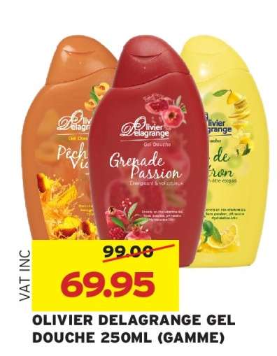 OLIVIER DELAGRANGE GEL DOUCHE 250ML (GAMME)