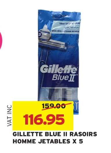 GILLETTE BLUE II RASOIRS HOMME JETABLES X 5