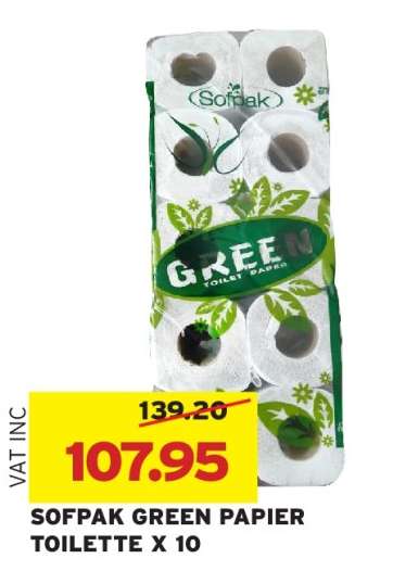 SOFPAK GREEN PAPIER TOILETTE X 10