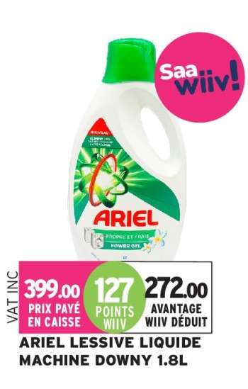 ARIEL LESSIVE LIQUIDE MACHINE DOWNY 1.8L