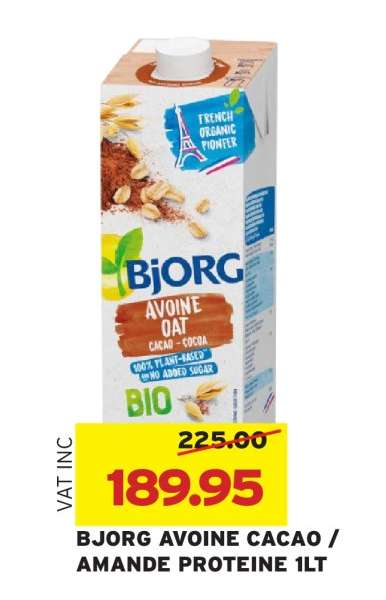 BJORG AVOINE CACAO / AMANDE PROTEINE 1LT