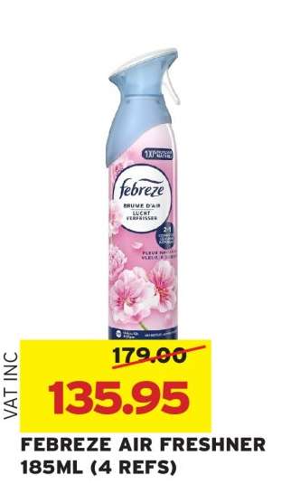 FEBREZE AIR FRESHNER 185ML (4 REFS)
