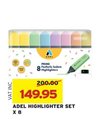 ADEL HIGHLIGHTER SET X 8