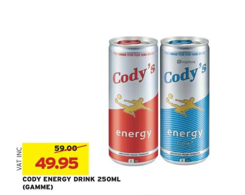 CODY ENERGY DRINK 250ML (GAMME)