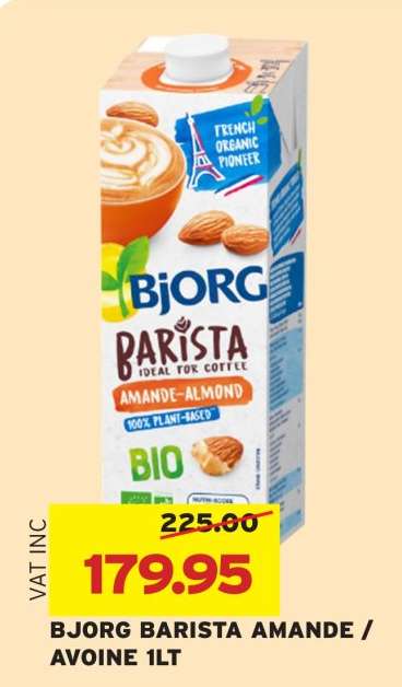 BJORG BARISTA AMANDE / AVOINE 1LT