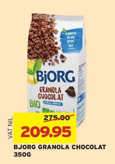 BJORG GRANOLA CHOCOLAT 350G