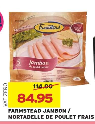 FARMSTEAD JAMBON / MORTADELLE DE POULET FRAIS