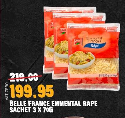 BELLE FRANCE EMMENTAL RAPE SACHET 3 X 70G