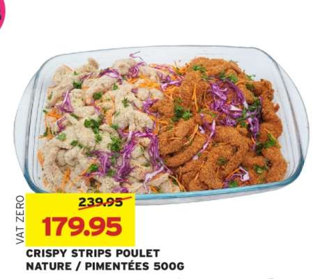CRISPY STRIPS POULET NATURE / PIMENTÉES 500G