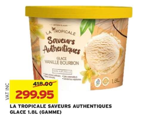 LA TROPICALE SAVEURS AUTHENTIQUES GLACE 1.8L (GAMME)