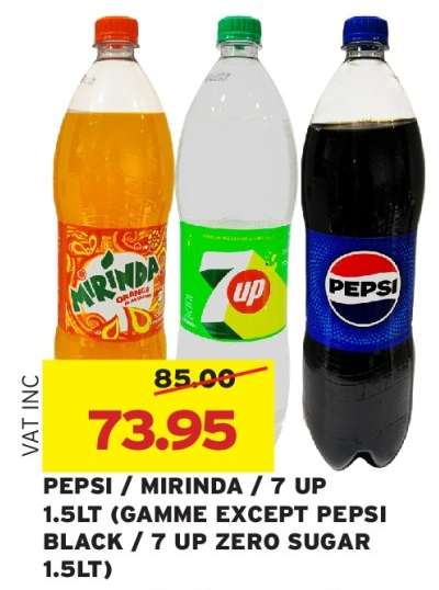 PEPSI / MIRINDA / 7 UP 1.5LT