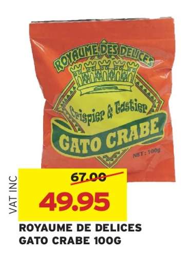 ROYAUME DE DELICES GATO CRABE 100G