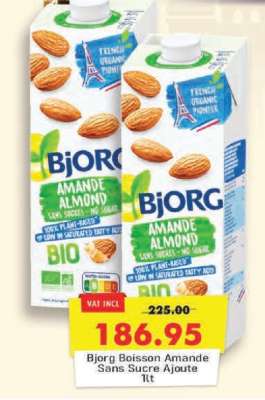 Bjorg Boisson Amande Sans Sucre Ajoute 1lt