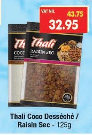 Thali Coco Desséché / Raisin Sec - 125g