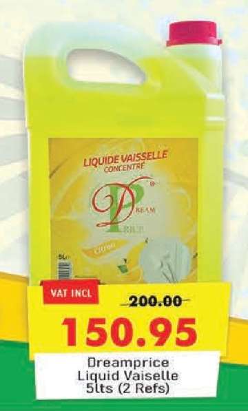 Dreamprice Liquid Vaisselle 5lts (2 Refs)