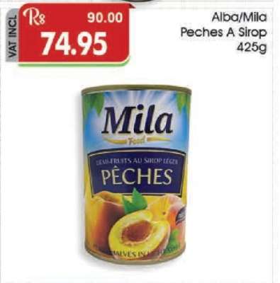 Alba/Mila Peches A Sirop 425g