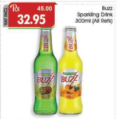 Buzz Sparkling Drink 300ml (All Refs)
