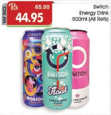 Switch Energy Drink 500ml (All Refs)