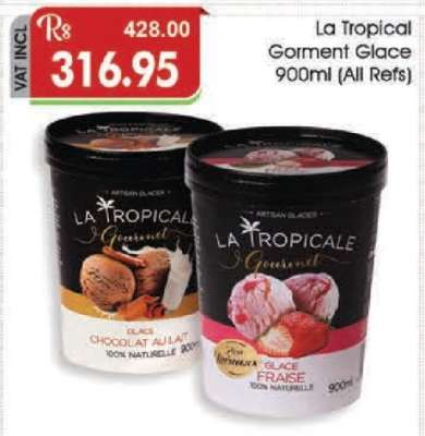 La Tropical Gourmet Glace 900ml (All Refs)
