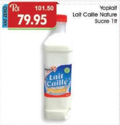 Yoplait Lait Caille Nature Sucre 1lt