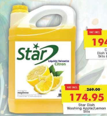 Star Dish Washing Apple/Lemon 5lts