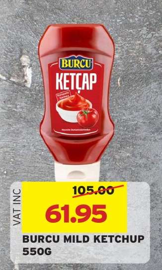 BURCU MILD KETCHUP 550G