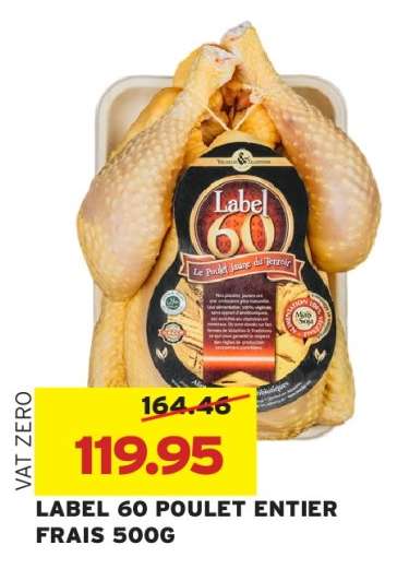 LABEL 60 POULET ENTIER FRAIS 500G