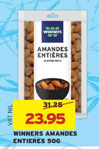 WINNERS AMANDES ENTIÈRES 50G