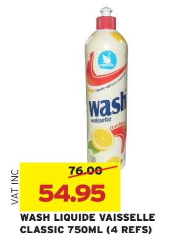 WASH LIQUIDE VAISSELLE CLASSIC 750ML (4 REFS)