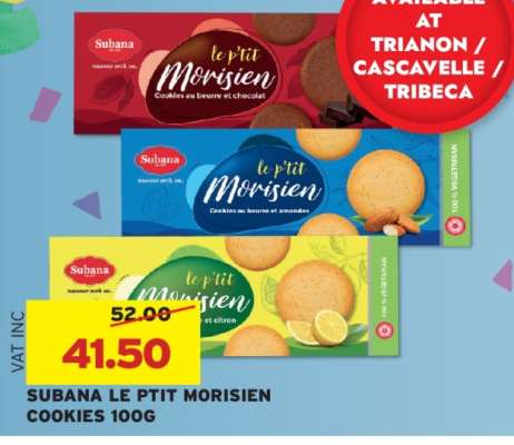 SUBANA LE PTIT MORISIEN COOKIES 100G
