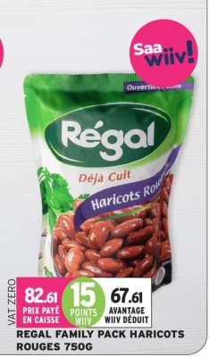 REGAL FAMILY PACK HARICOTS ROUGES 750G